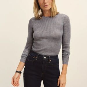 Buck Mason Featherweight Silk Cashmere Ribbed Crew Sweater